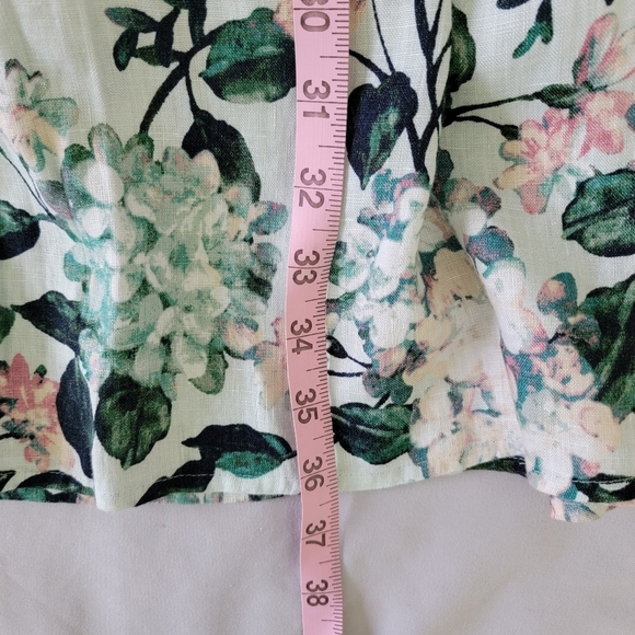 J Jill Love Linen 100% Linen Sleeveless Floral Dress Pockets Spring XS - Picture 14 of 15